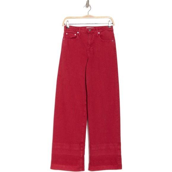 SIMKHAI Jude Straight Leg Jeans Cherry Women's Size 29 - Picture 2 of 13